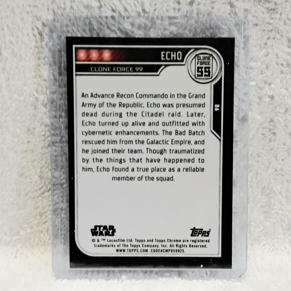 5/$20 Mint 2023.Topps Chrome Echo Star Wars Card 86!! - Picture 2 of 2